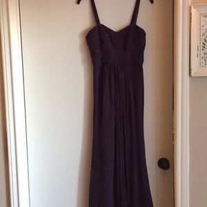 David’s Bridal purple bridesmaid dress